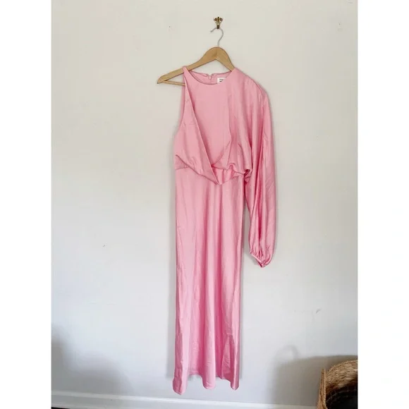 Anthropologie BHLDN Significant Other One-Sleeve Column Maxi Dress Pink - Picture 5 of 8